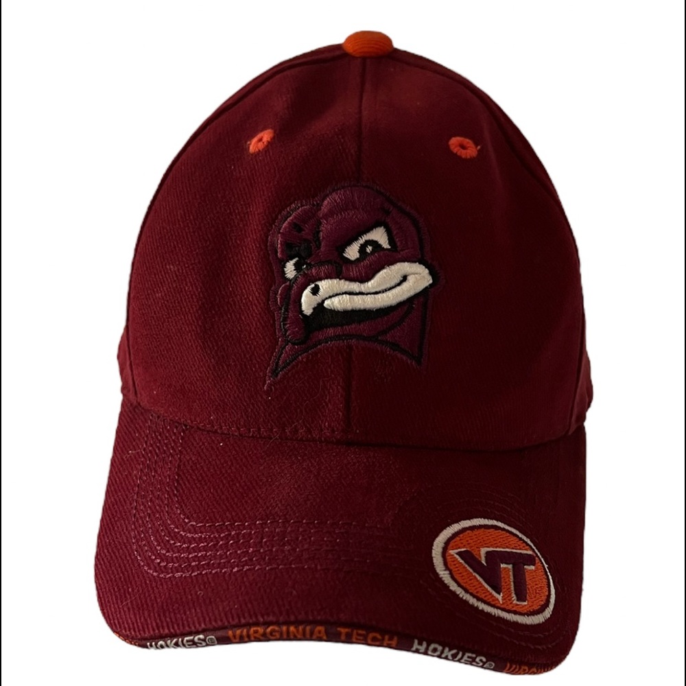 Virginia Tech Hat/Cap, adjustable hook and Loop Back, SZ youth